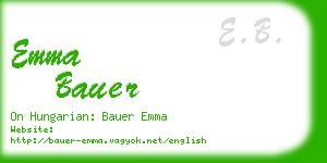 emma bauer business card